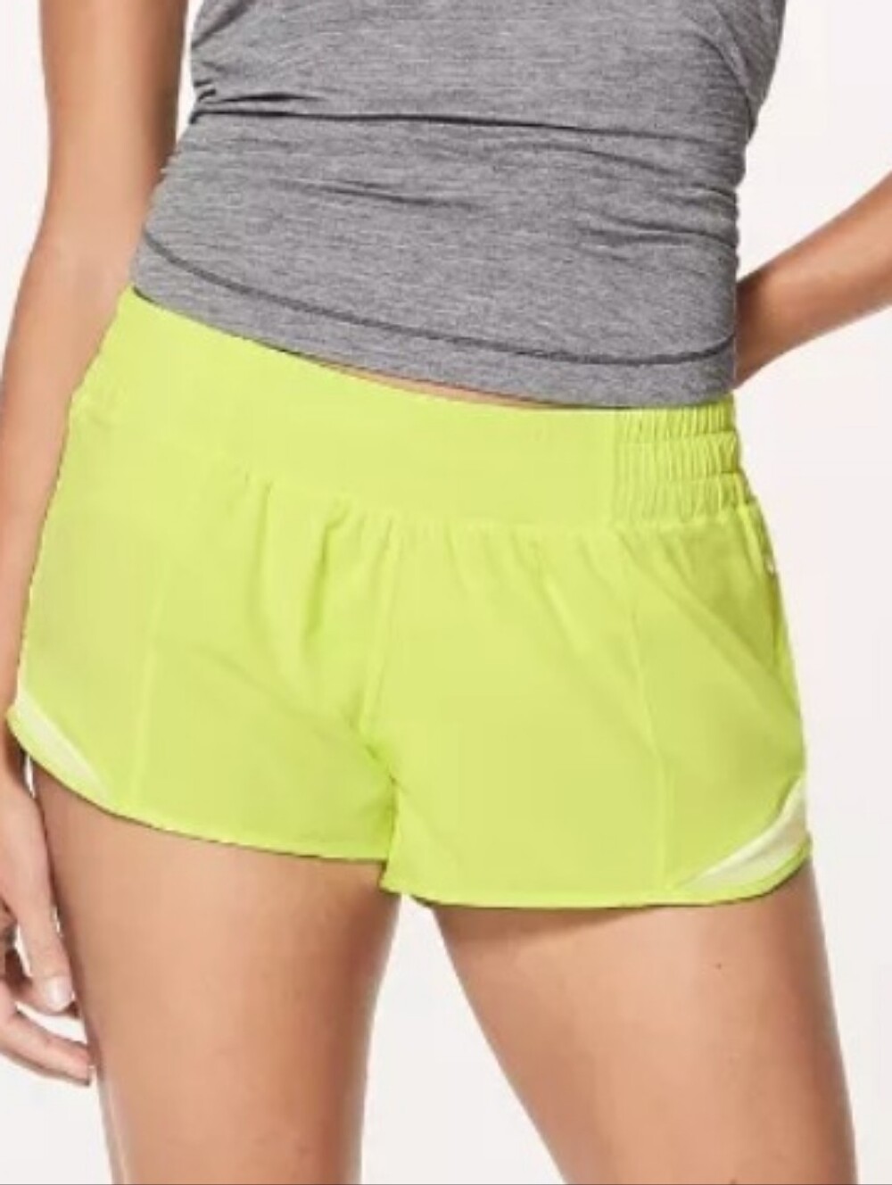 lululemon athletica Neon Yellow-Green Running Shorts